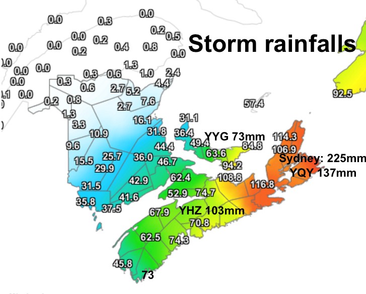 Storm Rainfalls