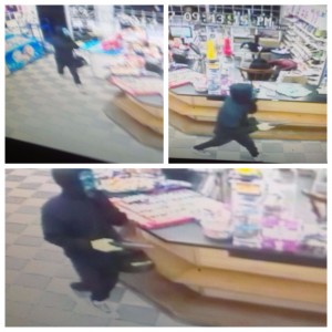 Masked robbery suspect