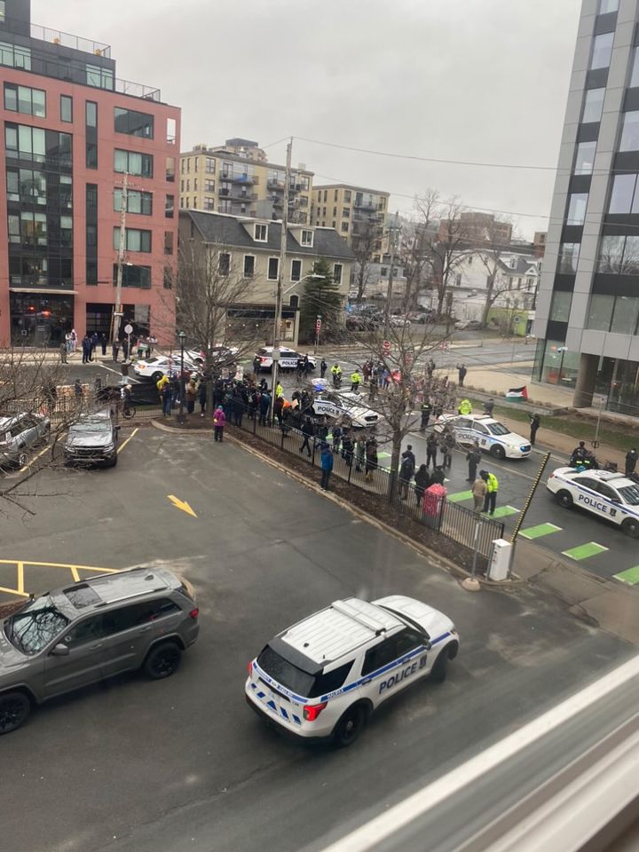 Arrests after morning demonstration in downtown Halifax
